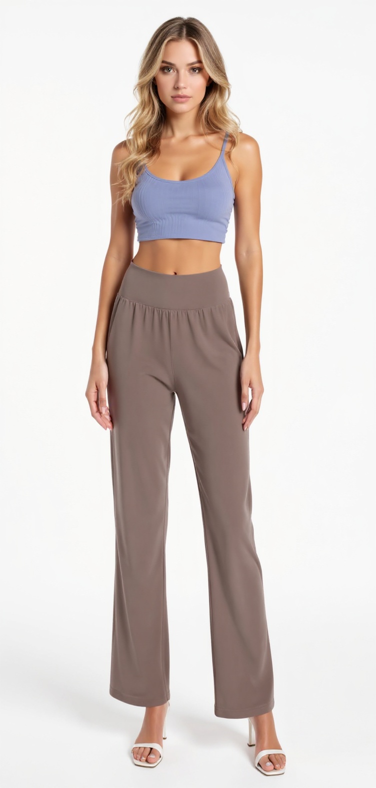 Wide-Leg Yoga Pants in Dusty Rose — The Tall Girl Fit Edit style look