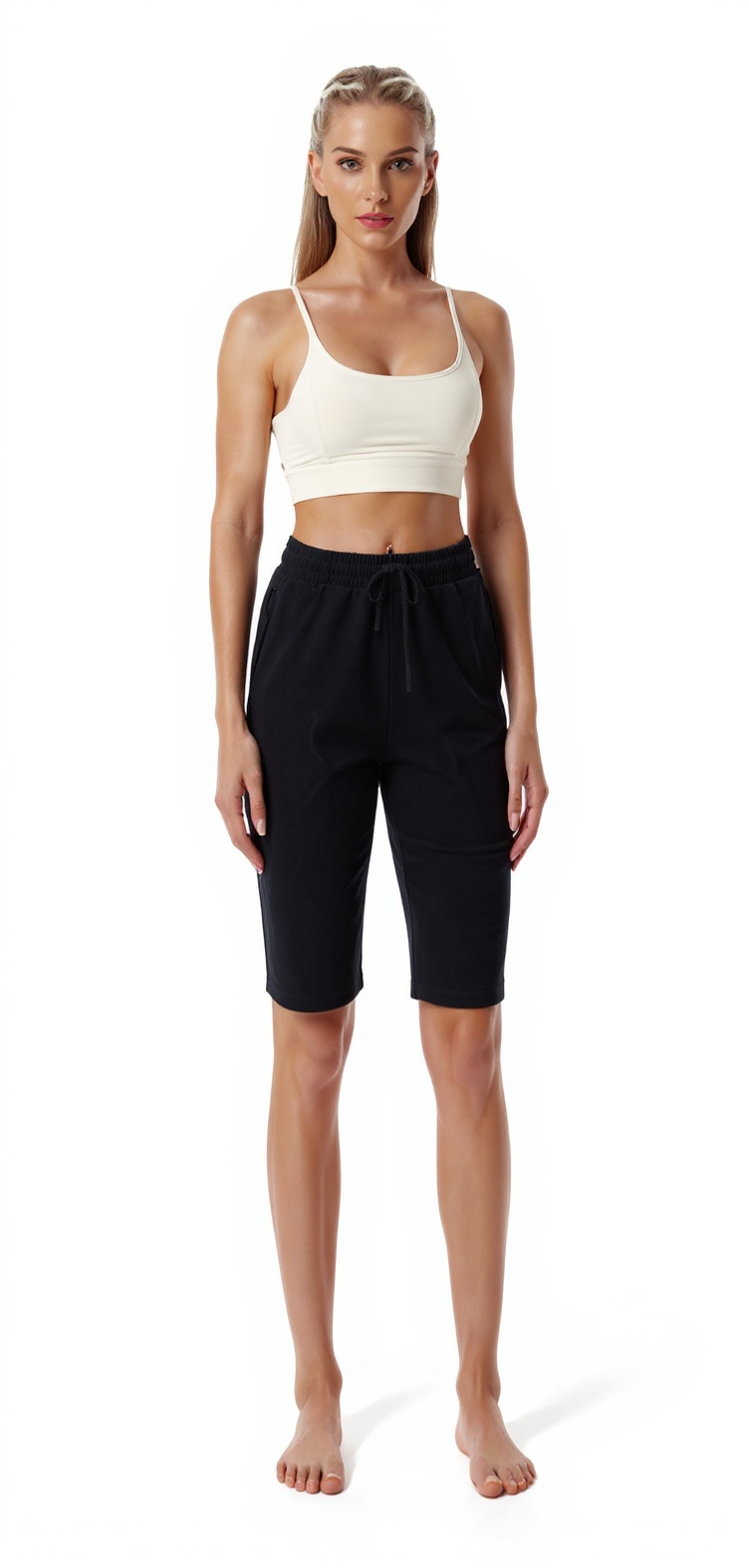 Yoga Shorts in Black — The Tall Girl Fit Edit style look